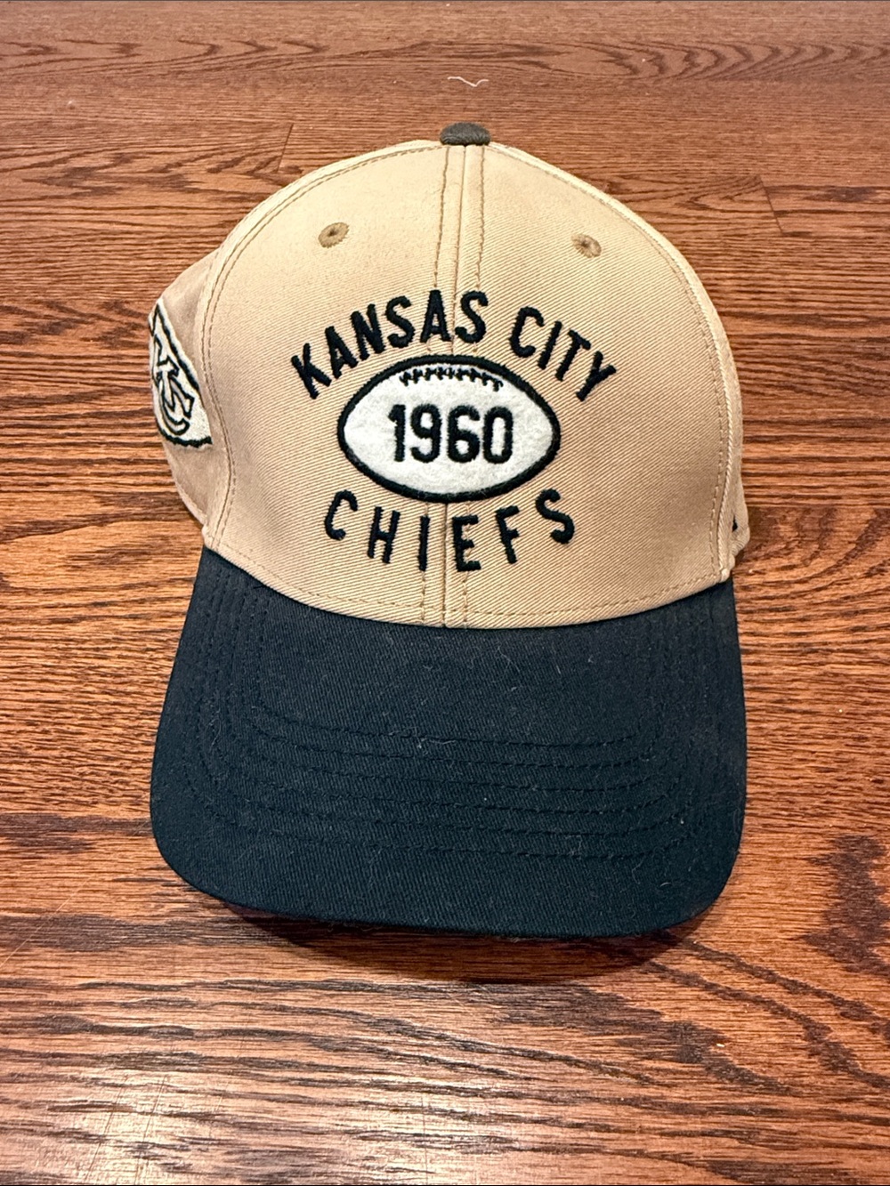 Kansas City Chiefs 47 Brand black and tan baseball hat